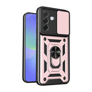 Samsung Galaxy A57 Hoesje - MobyDefend Pantsercase Met Draaibare Ring - Ros&eacute;