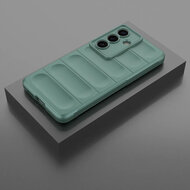 Samsung Galaxy S26 Hoesje - MobyDefend TPU Gripcase - Groen
