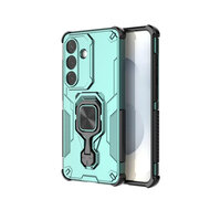 Samsung Galaxy S26 Hoesje - MobyDefend Dubbelgelaagde Pantsercase Met Standaard - Turquoise