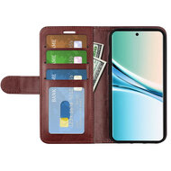 Xiaomi Redmi Note 15 5G Hoesje - MobyDefend Wallet Book Case (Sluiting Achterkant) - Bruin
