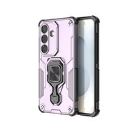 Samsung Galaxy S26 Hoesje - MobyDefend Dubbelgelaagde Pantsercase Met Standaard - Roze