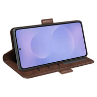 Samsung Galaxy S26 Hoesje - MobyDefend Luxe Wallet Book Case (Sluiting Zijkant) - Bruin