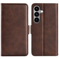 Samsung Galaxy S26 Hoesje - MobyDefend Luxe Wallet Book Case (Sluiting Zijkant) - Bruin