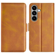 Samsung Galaxy S26 Hoesje - MobyDefend Luxe Wallet Book Case (Sluiting Zijkant) - Lichtbruin
