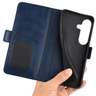 Samsung Galaxy S26 Hoesje - MobyDefend Luxe Wallet Book Case (Sluiting Zijkant) - Blauw