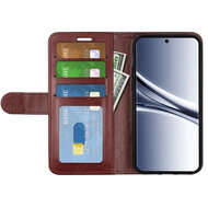 Xiaomi Redmi Note 15 4G Hoesje - MobyDefend Wallet Book Case (Sluiting Achterkant) - Bruin