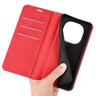 Xiaomi Redmi Note 15 4G Hoesje - MobyDefend Luxe Wallet Bookcase (Magnetische Sluiting) - Rood