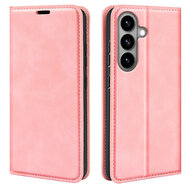 Samsung Galaxy S26 Hoesje - MobyDefend Luxe Wallet Bookcase (Magnetische Sluiting) - Roze