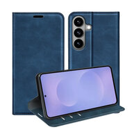 Samsung Galaxy S26 Hoesje - MobyDefend Luxe Wallet Bookcase (Magnetische Sluiting) - Blauw