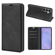 Samsung Galaxy S26 Hoesje - MobyDefend Luxe Wallet Bookcase (Magnetische Sluiting) - Zwart