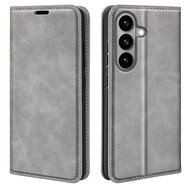 Samsung Galaxy S26 Hoesje - MobyDefend Luxe Wallet Bookcase (Magnetische Sluiting) - Grijs
