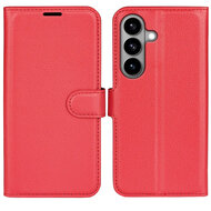 Samsung Galaxy S26 Hoesje - MobyDefend Kunstleren Wallet Book Case (Sluiting Voorkant) - Rood