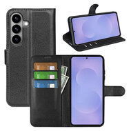 Samsung Galaxy S26 Hoesje - MobyDefend Kunstleren Wallet Book Case (Sluiting Voorkant) - Zwart
