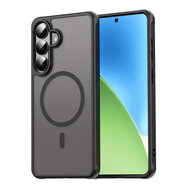 Samsung Galaxy S26 Plus (S26+) Hoesje - MobyDefend MagSafe Case Mat Transparant Met Gekleurde Rand - Zwart