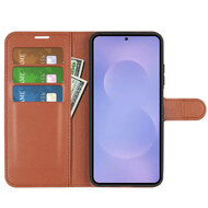 Samsung Galaxy S26 Hoesje - MobyDefend Kunstleren Wallet Book Case (Sluiting Voorkant) - Bruin