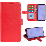 Samsung Galaxy S26 Hoesje - MobyDefend Wallet Book Case (Sluiting Achterkant) - Rood