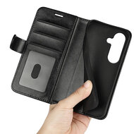 Samsung Galaxy S26 Hoesje - MobyDefend Wallet Book Case (Sluiting Achterkant) - Zwart