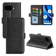 Google Pixel 10a Hoesje - MobyDefend Luxe Wallet Book Case (Sluiting Zijkant) - Zwart