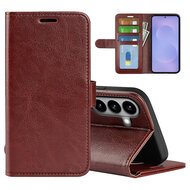 Samsung Galaxy S26 Hoesje - MobyDefend Wallet Book Case (Sluiting Achterkant) - Bruin