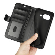 Google Pixel 10a Hoesje - MobyDefend Wallet Book Case (Sluiting Achterkant) - Zwart