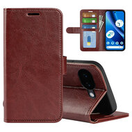 Google Pixel 10a Hoesje - MobyDefend Wallet Book Case (Sluiting Achterkant) - Bruin