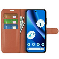 Google Pixel 10a Hoesje - MobyDefend Kunstleren Wallet Book Case (Sluiting Voorkant) - Bruin