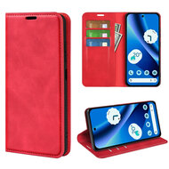 Google Pixel 10a Hoesje - MobyDefend Luxe Wallet Bookcase (Magnetische Sluiting) - Rood