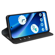 Google Pixel 10a Hoesje - MobyDefend Luxe Wallet Bookcase (Magnetische Sluiting) - Zwart