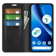 Google Pixel 10a Hoesje - MobyDefend Luxe Wallet Bookcase (Magnetische Sluiting) - Zwart