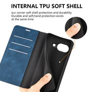Google Pixel 10a Hoesje - MobyDefend Luxe Wallet Bookcase (Magnetische Sluiting) - Grijs