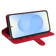 Samsung Galaxy S26 Plus (S26+) Hoesje - MobyDefend Wallet Book Case (Sluiting Achterkant) - Rood
