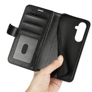 Samsung Galaxy S26 Plus (S26+) Hoesje - MobyDefend Wallet Book Case (Sluiting Achterkant) - Zwart