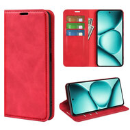 Xiaomi Redmi Note 15 Pro Plus 5G Hoesje - MobyDefend Luxe Wallet Bookcase (Magnetische Sluiting) - Rood