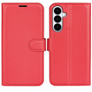 Samsung Galaxy S26 Plus (S26+) Hoesje - MobyDefend Kunstleren Wallet Book Case (Sluiting Voorkant) - Rood