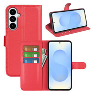 Samsung Galaxy S26 Plus (S26+) Hoesje - MobyDefend Kunstleren Wallet Book Case (Sluiting Voorkant) - Rood