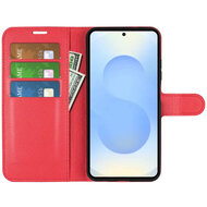 Samsung Galaxy S26 Plus (S26+) Hoesje - MobyDefend Kunstleren Wallet Book Case (Sluiting Voorkant) - Rood