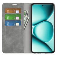 Xiaomi Redmi Note 15 Pro Plus 5G Hoesje - MobyDefend Luxe Wallet Bookcase (Magnetische Sluiting) - Grijs