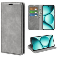 Xiaomi Redmi Note 15 Pro Plus 5G Hoesje - MobyDefend Luxe Wallet Bookcase (Magnetische Sluiting) - Grijs