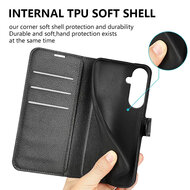 Samsung Galaxy S26 Plus (S26+) Hoesje - MobyDefend Kunstleren Wallet Book Case (Sluiting Voorkant) - Zwart