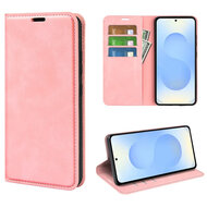 Samsung Galaxy S26 Plus (S26+) Hoesje - MobyDefend Luxe Wallet Bookcase (Magnetische Sluiting) - Roze
