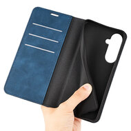 Samsung Galaxy S26 Plus (S26+) Hoesje - MobyDefend Luxe Wallet Bookcase (Magnetische Sluiting) - Blauw