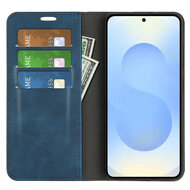 Samsung Galaxy S26 Plus (S26+) Hoesje - MobyDefend Luxe Wallet Bookcase (Magnetische Sluiting) - Blauw