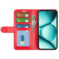 Xiaomi Redmi Note 15 Pro Plus 5G Hoesje - MobyDefend Wallet Book Case (Sluiting Achterkant) - Rood