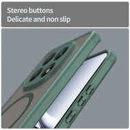 Xiaomi Redmi Note 15 5G Hoesje - MobyDefend MagSafe Case Mat Transparant Met Gekleurde Rand - Groen