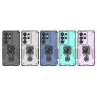 Samsung Galaxy S26 Ultra Hoesje - MobyDefend Dubbelgelaagde Pantsercase Met Standaard - Turquoise
