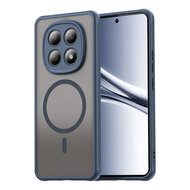 Xiaomi Redmi Note 15 5G Hoesje - MobyDefend MagSafe Case Mat Transparant Met Gekleurde Rand - Blauw