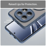 Xiaomi Redmi Note 15 5G Hoesje - MobyDefend MagSafe Case Mat Transparant Met Gekleurde Rand - Blauw