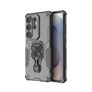 Samsung Galaxy S26 Ultra Hoesje - MobyDefend Dubbelgelaagde Pantsercase Met Standaard - Zwart