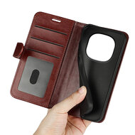 Xiaomi Redmi Note 15 Pro 4G Hoesje - MobyDefend Wallet Book Case (Sluiting Achterkant) - Bruin