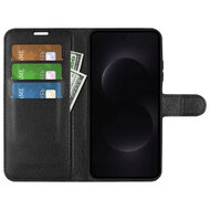 Samsung Galaxy S26 Ultra Hoesje - MobyDefend Kunstleren Wallet Book Case (Sluiting Voorkant) - Zwart